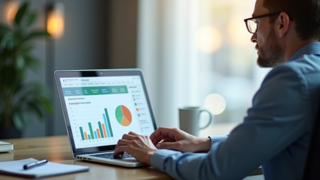 Cashflow-Diagramm und Finanzdaten auf einem Computerbildschirm